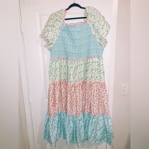 5X Ivy City Co Emily Pastel Floral Dress | Spring Collection
